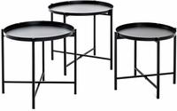 HAKU Beistelltisch "Sofatisch, Wohnzimmertisch" Set, 3er Set, 3 Stk. tlg. rund...