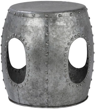 WOMO-DESIGN Beistelltisch Vantaa Rund 38x43 cm Silber Handgefertigt Metall