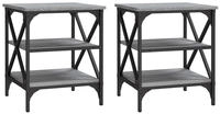 Vidaxl - Beistelltische 2 Stk. Grau Sonoma 40x42x50 Cm Holzwerkstoff