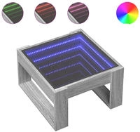 vidaXL Couchtisch mit Infinity-LED Grau Sonoma 50x53x30 cm