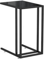 vidaXL Computer-Beistelltisch Schwarz 50x35x65 cm Hartglas