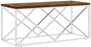 vidaXL Couchtisch Edelstahl/Altholz Massiv Modell 1
