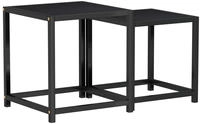 vidaXL Beistelltische 2 Stk. MDF Schwarz