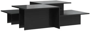 vidaXL Couchtische 2 Stk. Hochglanz-Schwarz Holzwerkstoff