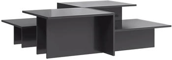 vidaXL Couchtische 2 Stk. Hochglanz-Grau Holzwerkstoff