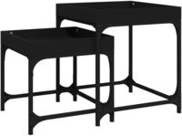 Beistelltische 2 Stk. Schwarz Holzwerkstoff Vidaxl