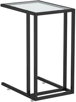 vidaXL Computer-Beistelltisch Transparent 50x35x65 cm Hartglas