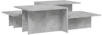 vidaXL Couchtische 2 Stk. Betongrau Holzwerkstoff