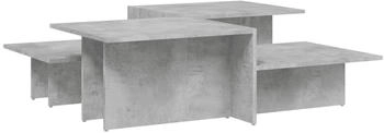 vidaXL Couchtische 2 Stk. Betongrau Holzwerkstoff