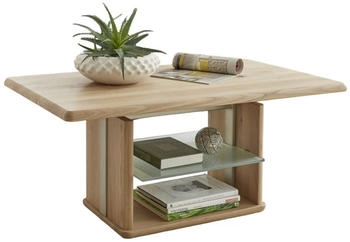 58 auf'm Kessel Chantal höhenverstellbar 110x65x50 Couchtisch Massivholz Wildeiche (Sparset)
