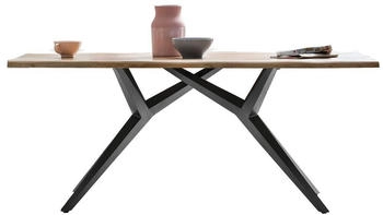 SIT Esszimmertisch 220 cm Wildeiche natur Metallgestell antikschwarz 220x100x73 cm (15532-11)