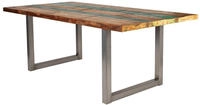 SIT Esstisch "Tops" aus recyceltem Altholz und Metall, Shabby Chic, Vintage