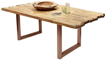 SIT Esstisch Teak 220 cm 50 mm natur Kufen-Gestell Metall braun 220x100x75,5 cm (15483-00)