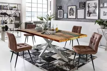 SIT Esstisch Altholzbunt Gestellantiksilber 240x100x76 cm (15365-40)