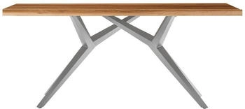 SIT Esstisch Teak-Holz 220 cm 50 mm naturMetall antiksilber 220x100x73 cm (15512-40)