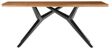 SIT Esstisch Teak-Holz 200 cm 50 mm naturMetall antikschwarz 200x100 cm x73 cm (15511-11)