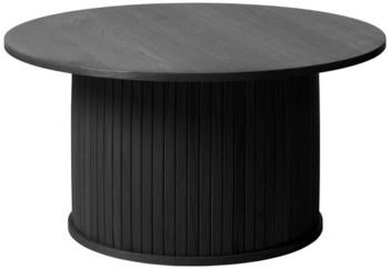 BOXXX Couchtisch Schwarz furniert 2 Schubladen rund 90x45x90 cm