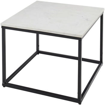 CarryHome Couchtisch Schwarz Weiß Stein quadratisch 60x46x60 cm Couchtische Marmor
