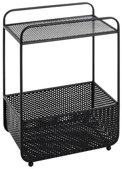 CarryHome Beistelltisch Schwarz Metall rund 25x58x41 cm
