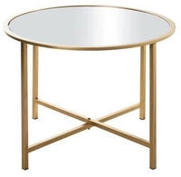 HAKU Beistelltisch "Sofatisch, Wohnzimmertisch" 1 Stk. tlg. rund - aus Metall Gold -