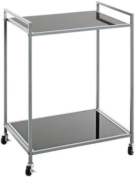 CarryHome Beistelltisch Grau Schwarz Metall rechteckig 36x69x50 cm