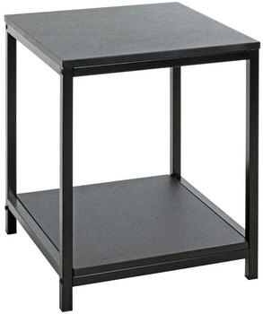 CarryHome Beistelltisch Schwarz Metall quadratisch 40x50x40 cm