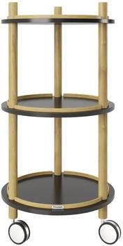 Playboy Beistelltisch Natur Schwarz Bambus Hartholz rund 40x79,80x40 cm Playboy Beistelltisch Natur Schwarz Bambus Hartholz rund 40x79,80x40 cm