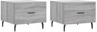 vidaXL Couchtische 2 Stk. Grau Sonoma 50x50x40 cm Holzwerkstoff