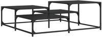vidaXL Couchtisch Schwarz 107x107x40 cm Holzwerkstoff