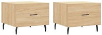 vidaXL Couchtische 2 Stk. Sonoma-Eiche 50x50x40 cm Holzwerkstoff