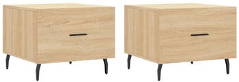 vidaXL Couchtische 2 Stk. Sonoma-Eiche 50x50x40 cm Holzwerkstoff Modell 4