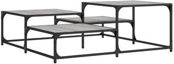 vidaXL Couchtisch Grau Sonoma 107x107x40 cm Holzwerkstoff