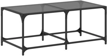 vidaXL Couchtisch mit Glasplatte Schwarz 98,5x50x40 cm Stahl Modell 1