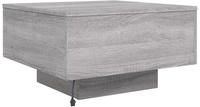 vidaXL Couchtisch mit LED-Leuchten Grau Sonoma 55x55x31 cm