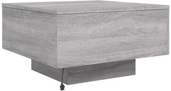 vidaXL Couchtisch mit LED-Leuchten Grau Sonoma 55x55x31 cm
