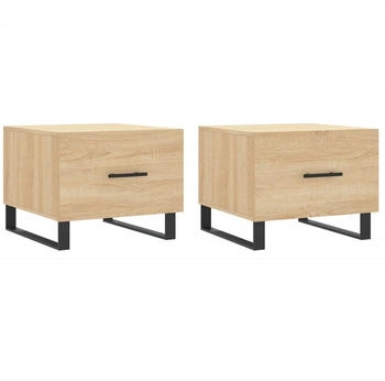 vidaXL Couchtische 2 Stk. Sonoma-Eiche 50x50x40 cm Holzwerkstoff Modell 9