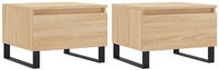 vidaXL Couchtische 2 Stk. Sonoma-Eiche 50x46x35 cm Holzwerkstoff