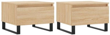 vidaXL Couchtische 2 Stk. Sonoma-Eiche 50x46x35 cm Holzwerkstoff Modell 1