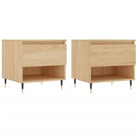 vidaXL Couchtische 2 Stk. Sonoma-Eiche 50x46x50 cm Holzwerkstoff