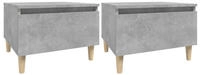 vidaXL Beistelltische 2 Stk. Betongrau 50x46x35 cm Holzwerkstoff