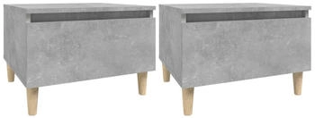 vidaXL Beistelltische 2 Stk. Betongrau 50x46x35 cm Holzwerkstoff Modell 1