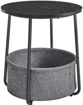 Vasagle Beistelltisch schwarz, grau 45x45x50cm (223B01)