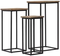vidaXL Beistelltisch-Set 3-tlg. Recyceltes Teak