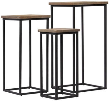vidaXL Beistelltisch-Set 3-tlg. Recyceltes Teak