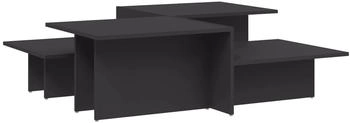 vidaXL Couchtische 2 Stk. Grau Holzwerkstoff