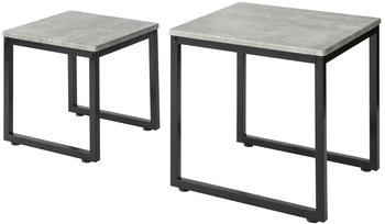 SoBuy 2er Set Sofatisch / Kaffeetisch Grau FBT42-HG