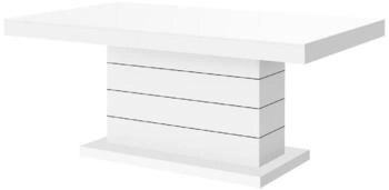 designimpex Couchtisch H-333 120x65x70cm weiß matt/hochglanz