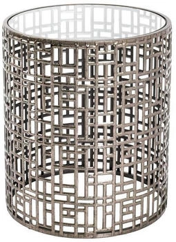 CarryHome Beistelltisch Enz Bronze Metall Glas Vintage rund 38x45x38 cm