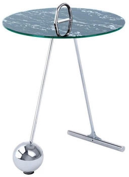 Kayoom Beistelltisch Schwarz Silber Metall Glas Marmoroptik rund 46x60x46 cm Kayoom Beistelltisch Schwarz Silber Metall Glas Marmoroptik rund 46x60x46 cm