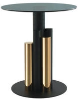 Kayoom Beistelltisch "Ontario 225, Runde Glasplatte aus Sicherheitsglas, 100%